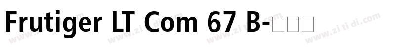 Frutiger LT Com 67 B字体转换